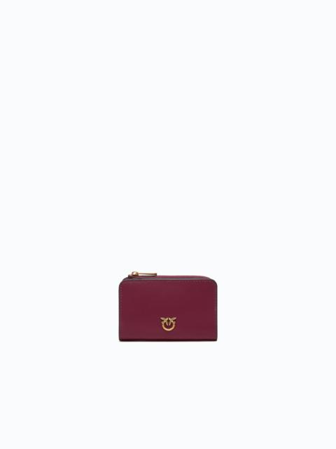 PINKO MINI WALLET IN LEATHER WITH LOVE BIRDS