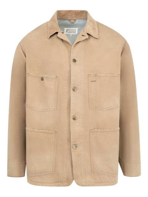 Maison Margiela herringbone-weave shirt jacket