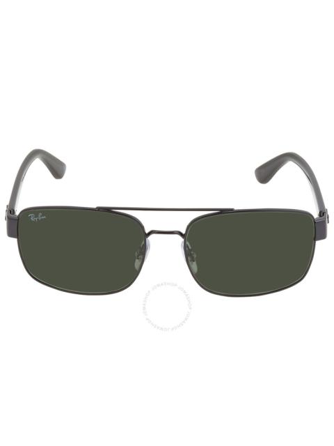 Ray-Ban Ray Ban Green Rectangular Men's Sunglasses RB3687 002/31 58