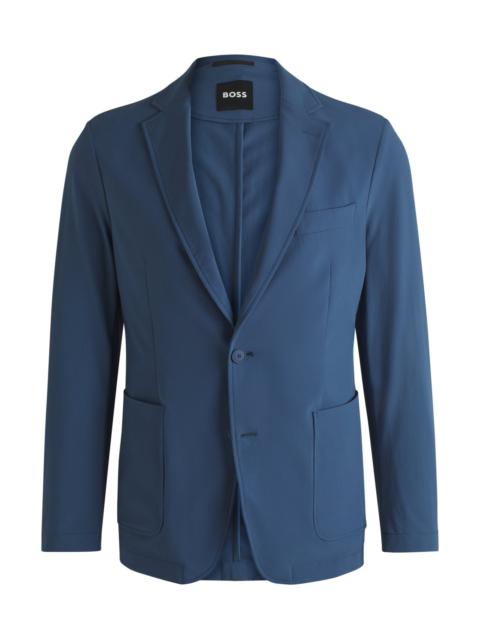 BOSS SLIM-FIT SUIT JACKET IN TRAVEL-FRIENDLY STRETCH SOFTSHELL