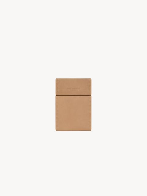 SAINT LAURENT SAINT LAURENT PARIS CIGARETTE BOX IN VEGETABLE-TANNED LEATHER