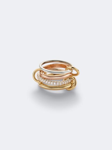 Spinelli Kilcollin Cancer sterling silver and 18kt gold ring with diamonds