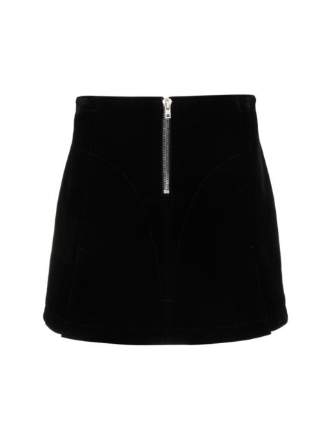 We11done half-zip A-line skirt