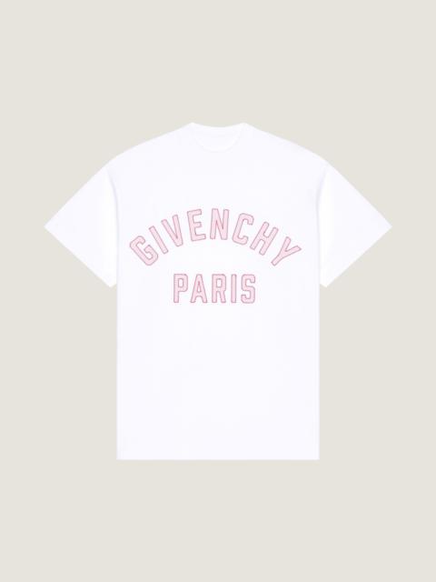 Givenchy T-SHIRT IN COTTON WITH GIVENCHY PARIS EMBROIDERY