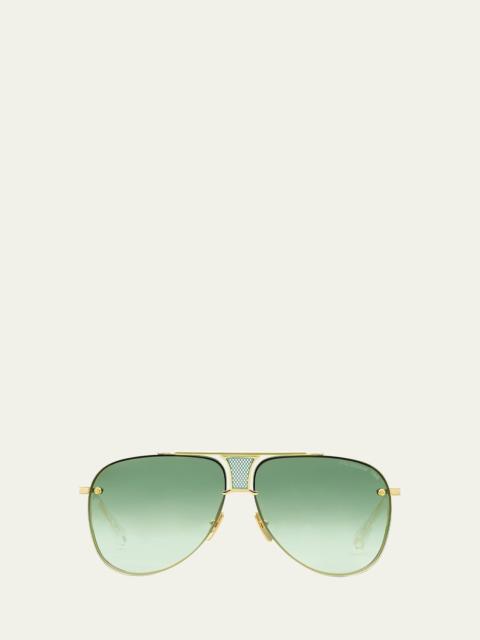 Men's Decade-Two Titanium Aviator Sunglasses