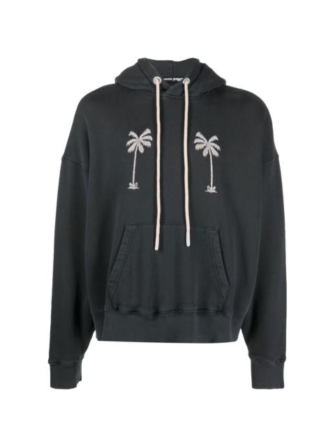 graphic-print cotton hoodie