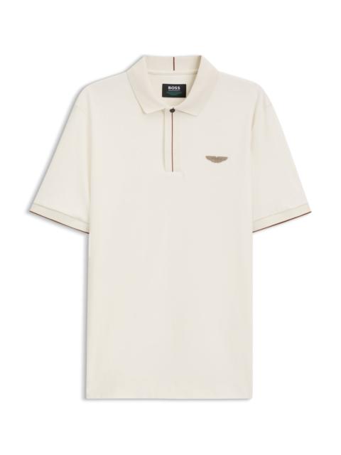 BOSS BOSS X ASTON MARTIN POLO SHIRT IN MERCERIZED COTTON