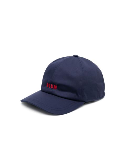 MSGM logo-embroidered cotton cap