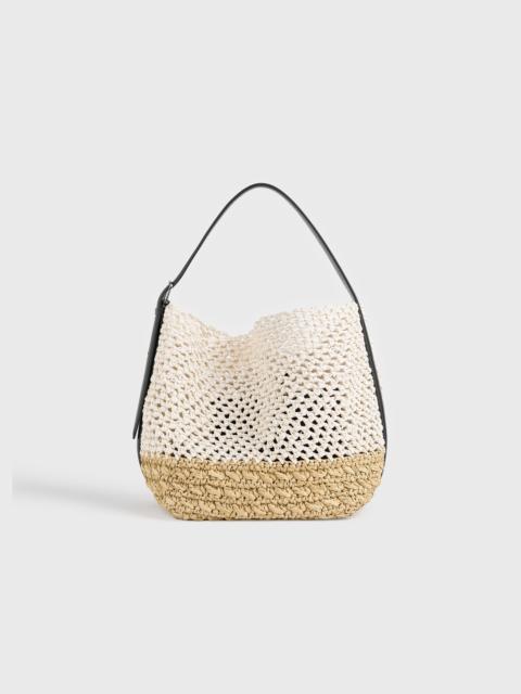 TOTEME Medium belted paper raffia tote ecru/vanilla