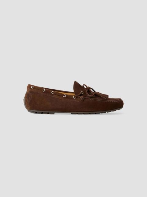 Ralph Lauren Men's Harold Tassel Suede Driving Shoes - Luggage Brown