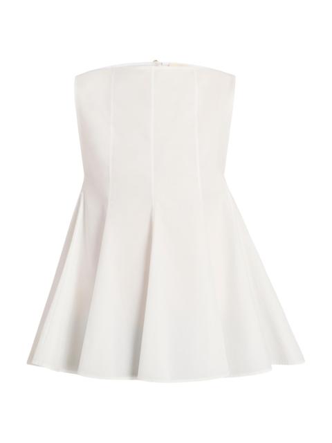 KHAITE Women's Marita Cotton Peplum Top - Chalk