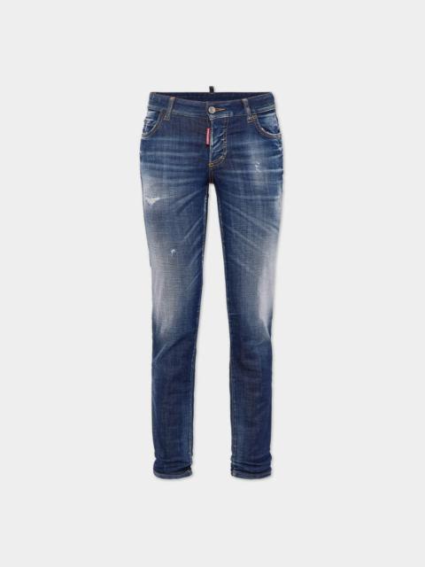 DSQUARED2 DARK DESERT WASH MEDIUM WAIST JENNIFER JEANS