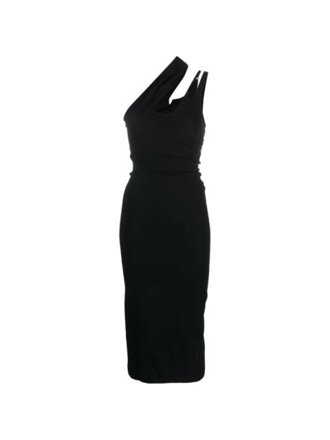 asymmetric midi dress