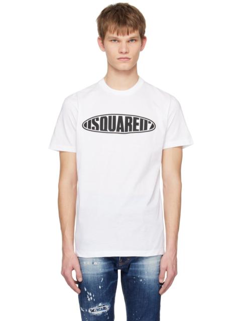 DSQUARED2 White D2 Surf Board T-Shirt