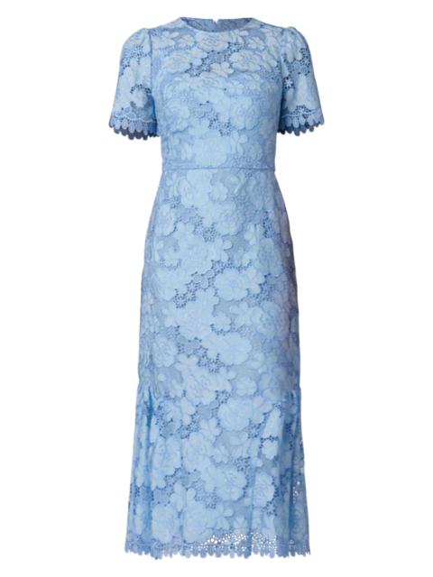 Shoshanna Women's Emmie Lace Midi-Dress - Vista Blue
