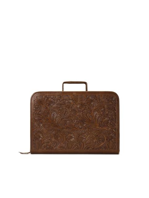 RRL by Ralph Lauren Rowan floral-embossed briefcase