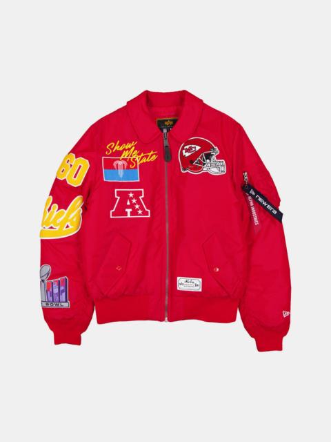 Nike KANSAS CITY CHIEFS X ALPHA X NEW ERA MA-1 COLLARED BOMBER JACKET