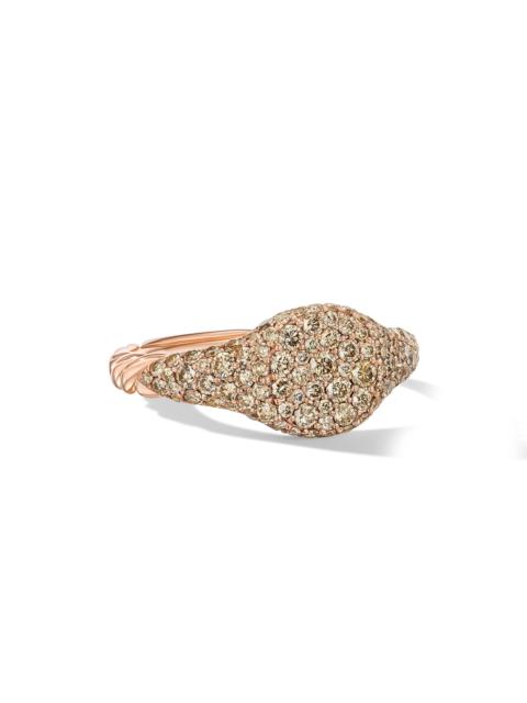 DAVID YURMAN Women's Petite Pavé Pinky Ring in 18K Rose Gold - Rose Gold