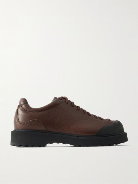 Diemme Ampezzo Low Rubber-Trimmed Full-Grain Leather Boots Brown