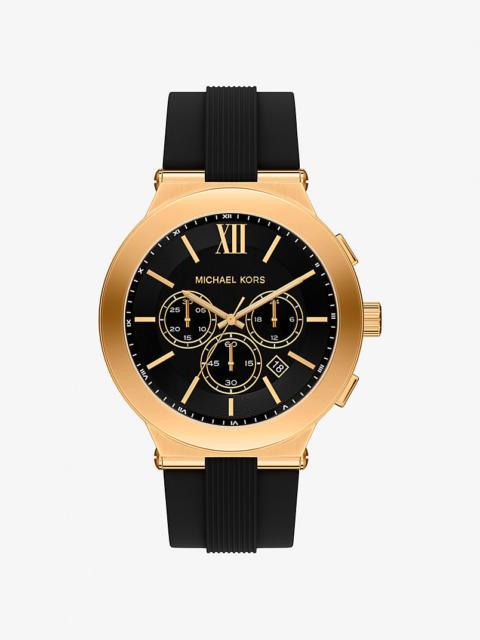 MICHAEL KORS Oversized Billie Gold-Tone and Silicone Watch