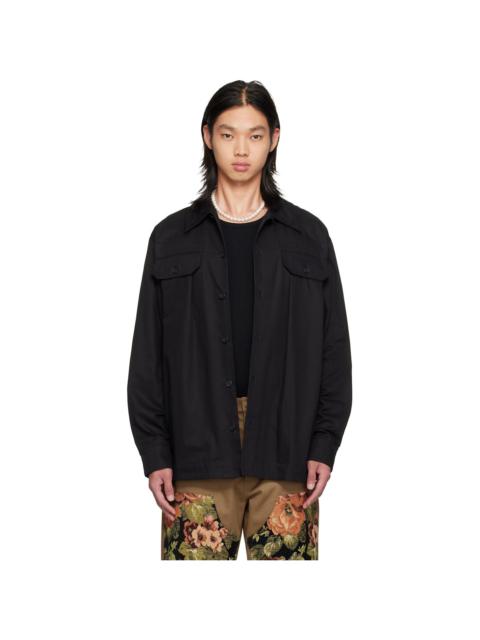 Simone Rocha Black Military Overshirt
