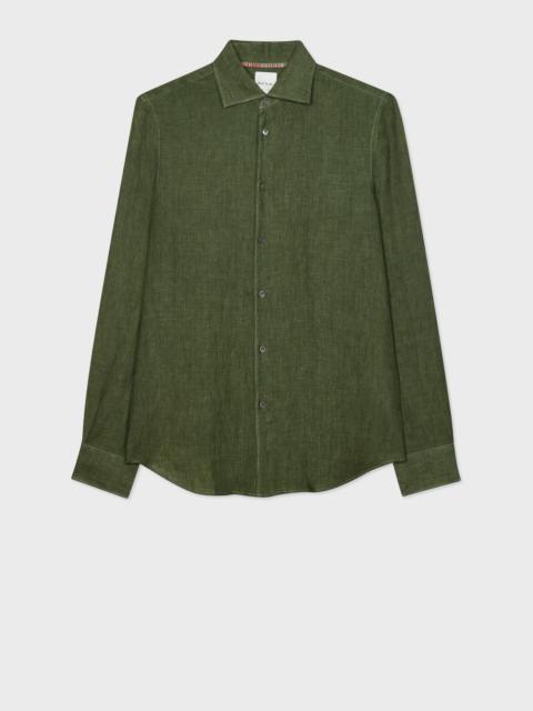 Dark Green Linen Shirt