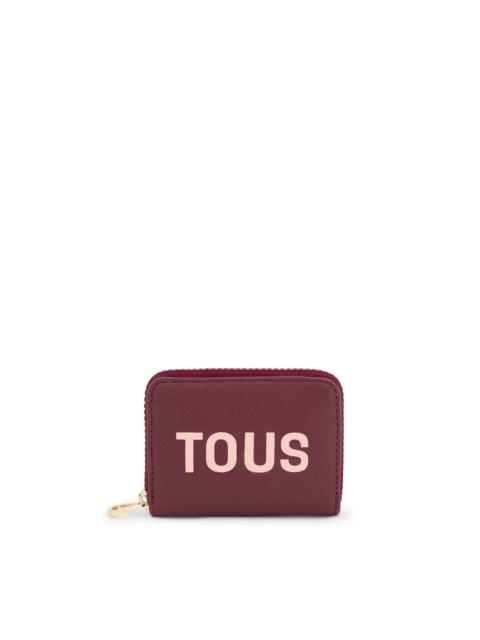 TOUS Burgundy Change purse TOUS Halfmoon