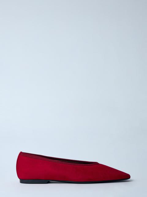 Totême Minimalist Suede Ballerina Flats