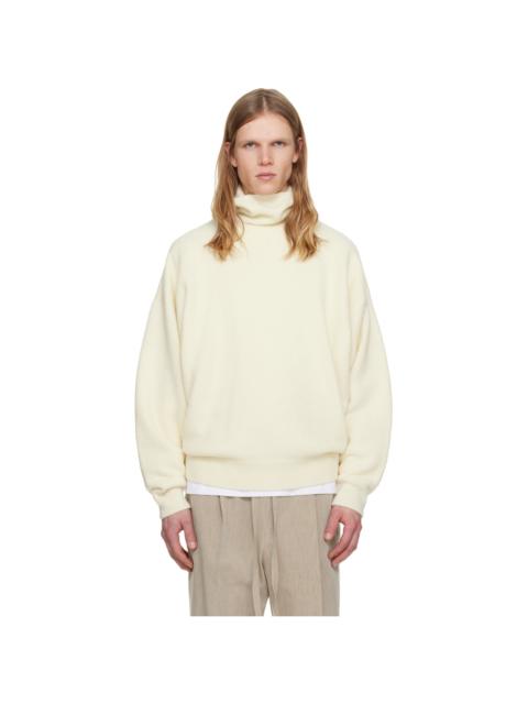 Fear of God Off-White Wool Split High Neck Sweater
