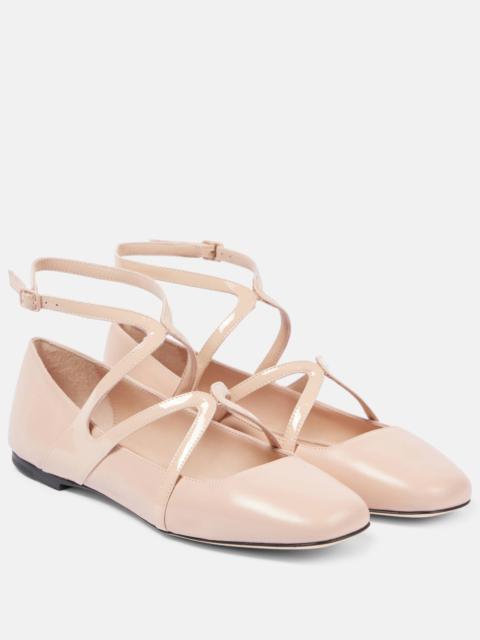 JIMMY CHOO Astoria leather ballet flats