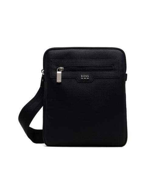 BOSS Black Grained Faux-Leather Document Holder