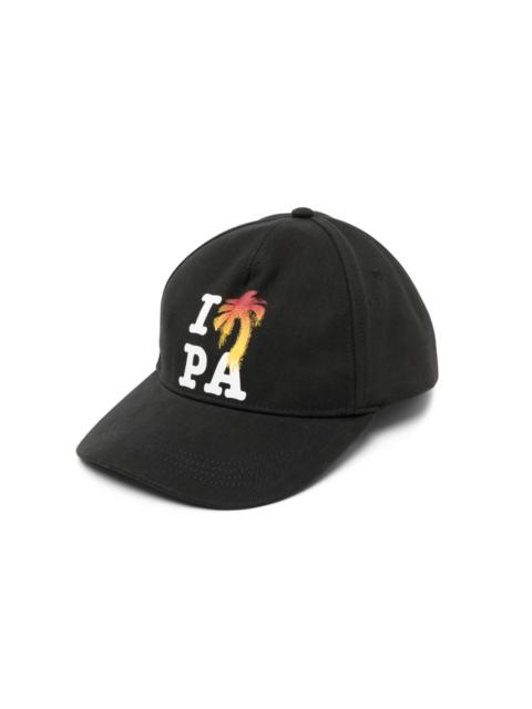 Palm Angels logo-print cotton cap