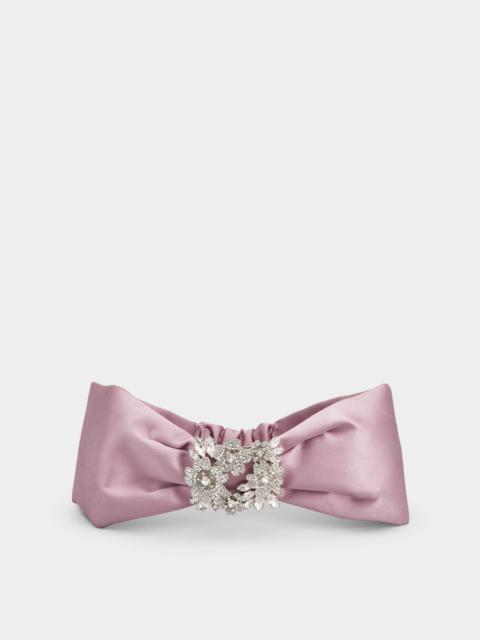 Roger Vivier RV Bouquet Strass Bandeau in Satin