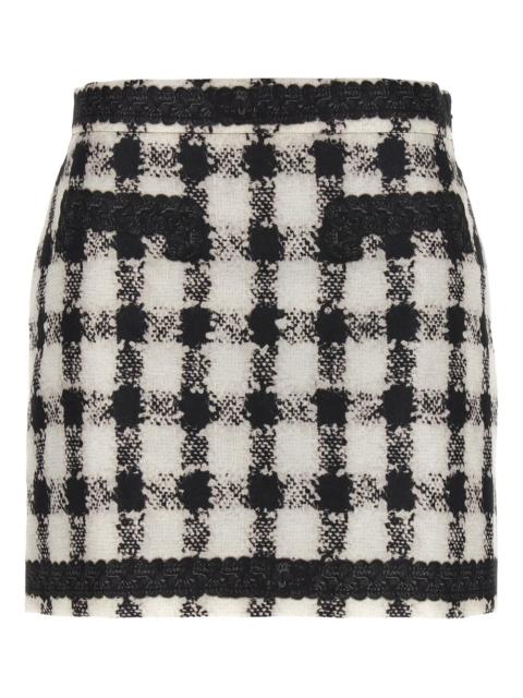 Moschino tweed-print mini skirt