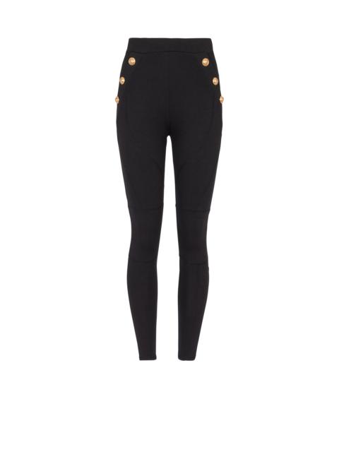 Jersey leggings with 6 buttons