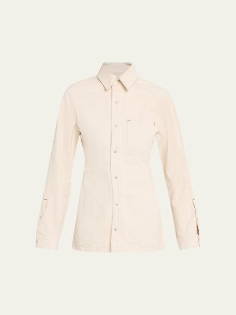 OSSOU Cinch Long-Sleeve Denim Shirt