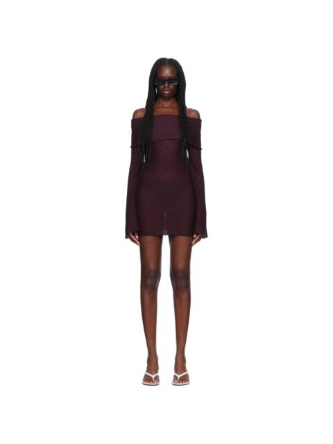 AYA MUSE Burgundy Sava Minidress