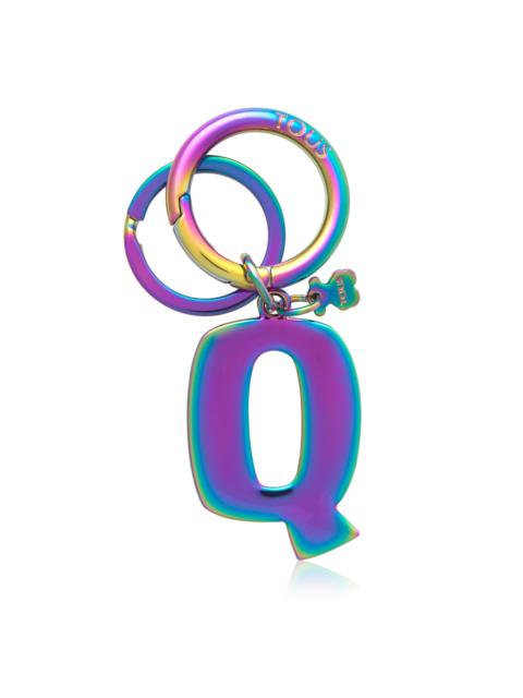 TOUS Iridescent Touscedario Letter Q Key ring