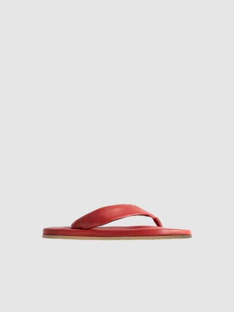 BY FAR Dasha 2.0 Blood Red Nappa Leather Flip-Flop Sandal