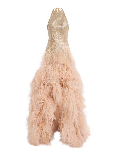 Feathered Gown ivory