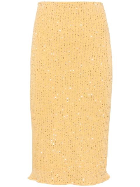 FABIANA FILIPPI sequin-embellished knitted skirt
