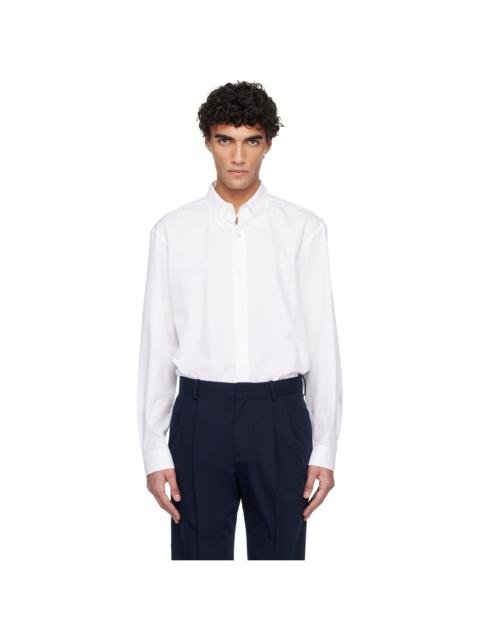 Balmain White Cotton Poplin Shirt