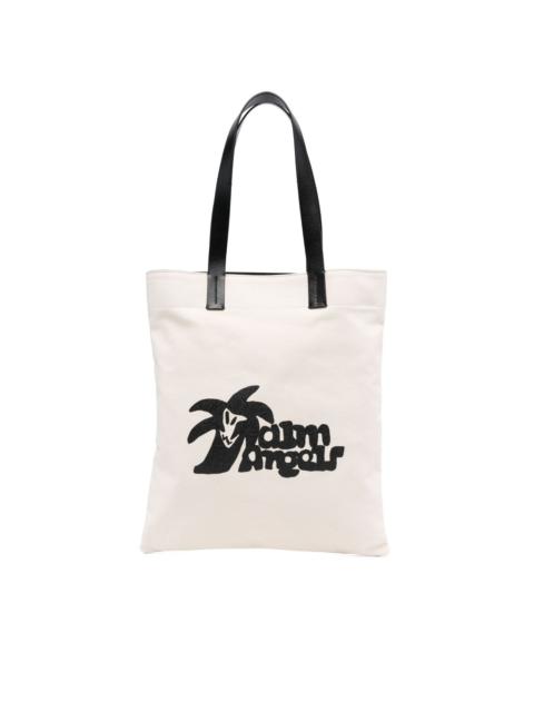 logo-print tote bag