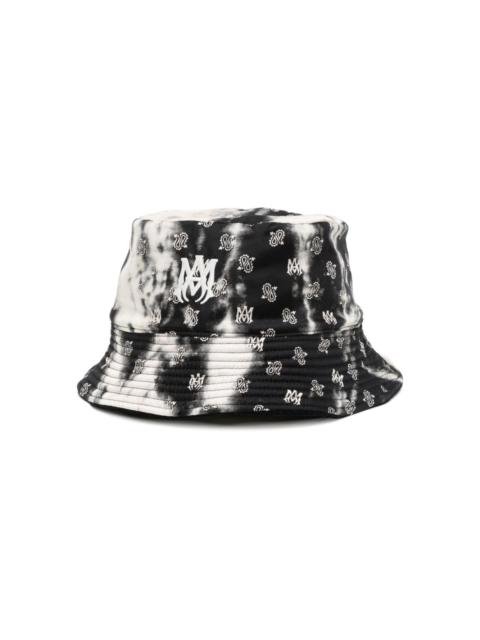 monogram-pattern silk bucket hat