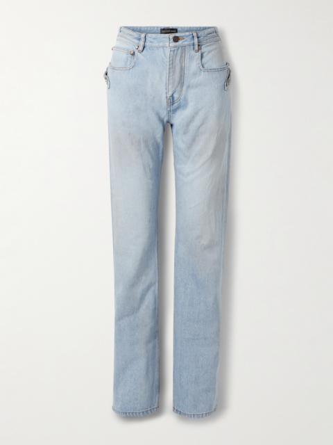BALENCIAGA City Studded High-rise Straight-leg Jeans