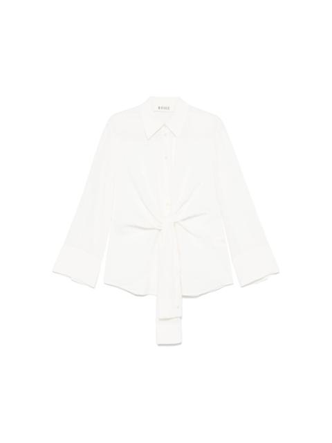 RÓHE knotted hammered shirt