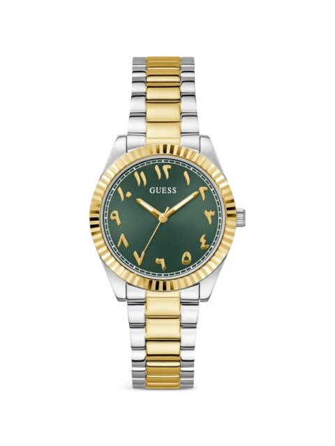 GUESS USA two-tone 36mm watch