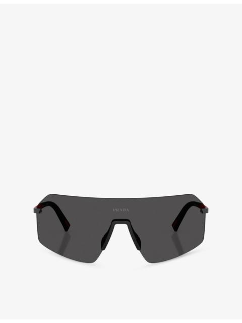Prada PS B50S Irregular-Frame Metal Sunglasses