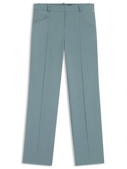 BOSS REGULAR-FIT TROUSERS IN VIRGIN WOOL