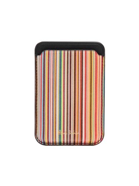Signature Stripe iPhone MagSafe cardholder
